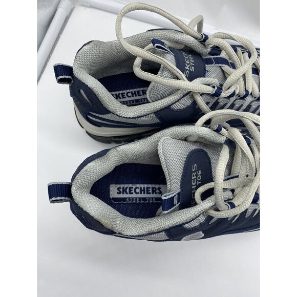 Skechers Steel Toe Work Shoes Women's Size 8 Navy Slip Resistant Comfort Safety - Picture 9 of 12
